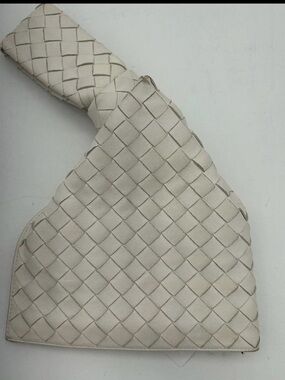 Bottega Veneta Lambskin Intrecciato Mini Twist Bag in White - with COA